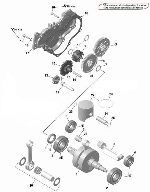 Vilebrequin/ Piston