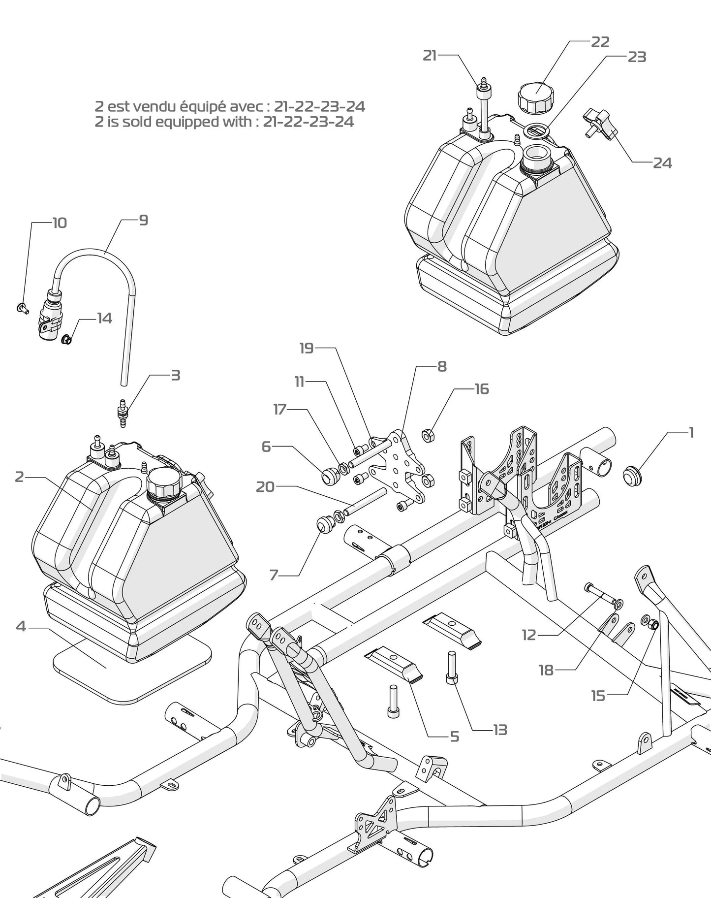 CADRE-RESERVOIR-PLATINE MOTEUR SIGMA KZ 2022-2025