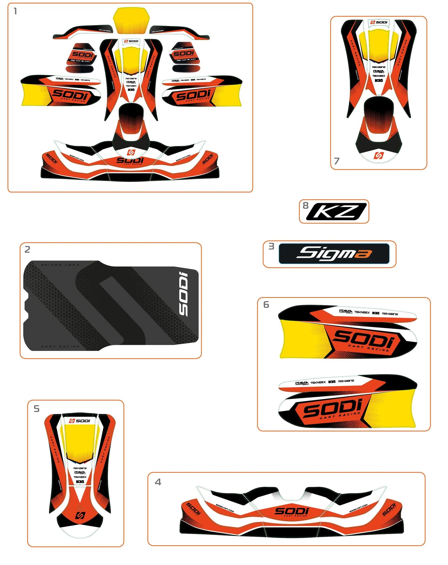STICKERS DE CARROSSERIE SIGMA KZ 2022-2023