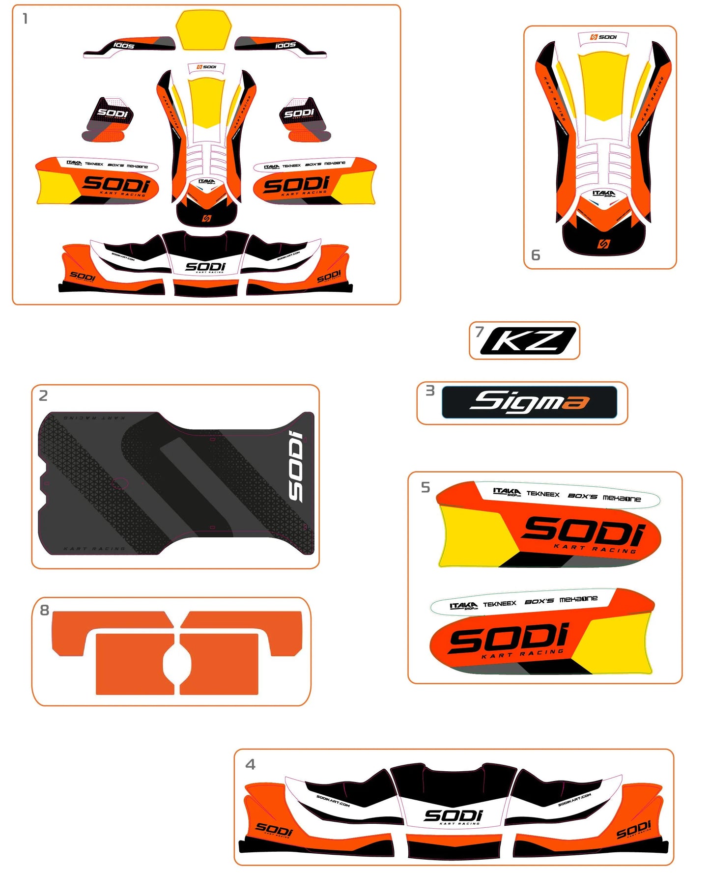 STICKERS DE CARROSSERIE SIGMA KZ 2025