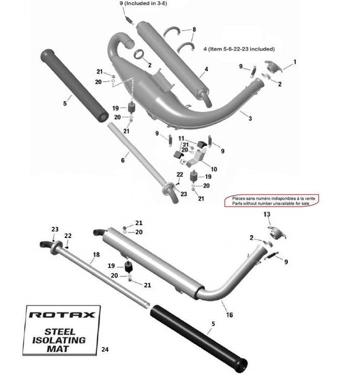 Échappement et joint ROTAX