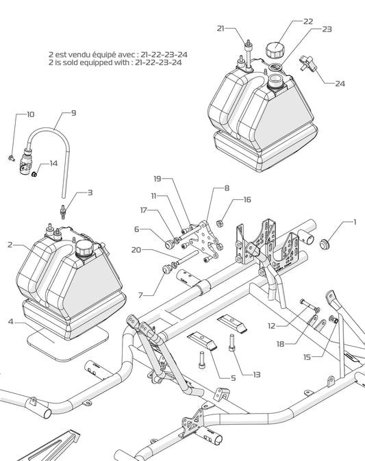 CADRE-RESERVOIR-PLATINE MOTEUR SIGMA KZ 2022-2025