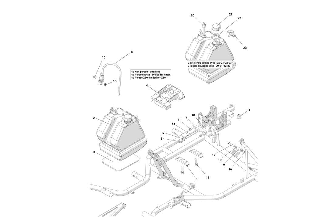 CADRE-RESERVOIR-PLATINE MOTEUR