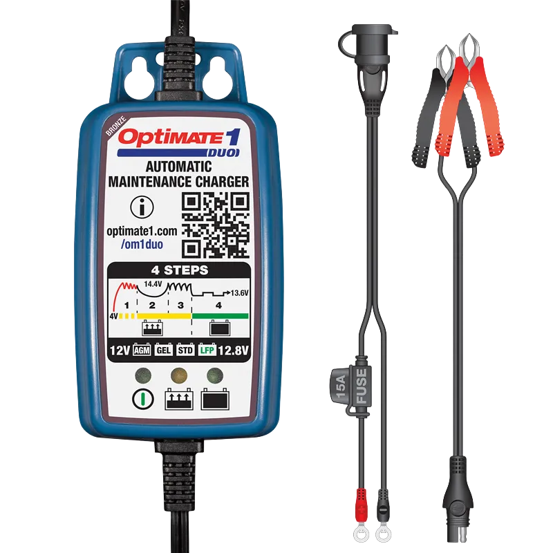 CHARGEUR OPTIMATE 1 DUO (BATTERIE PLOMB & LITHIUM)
