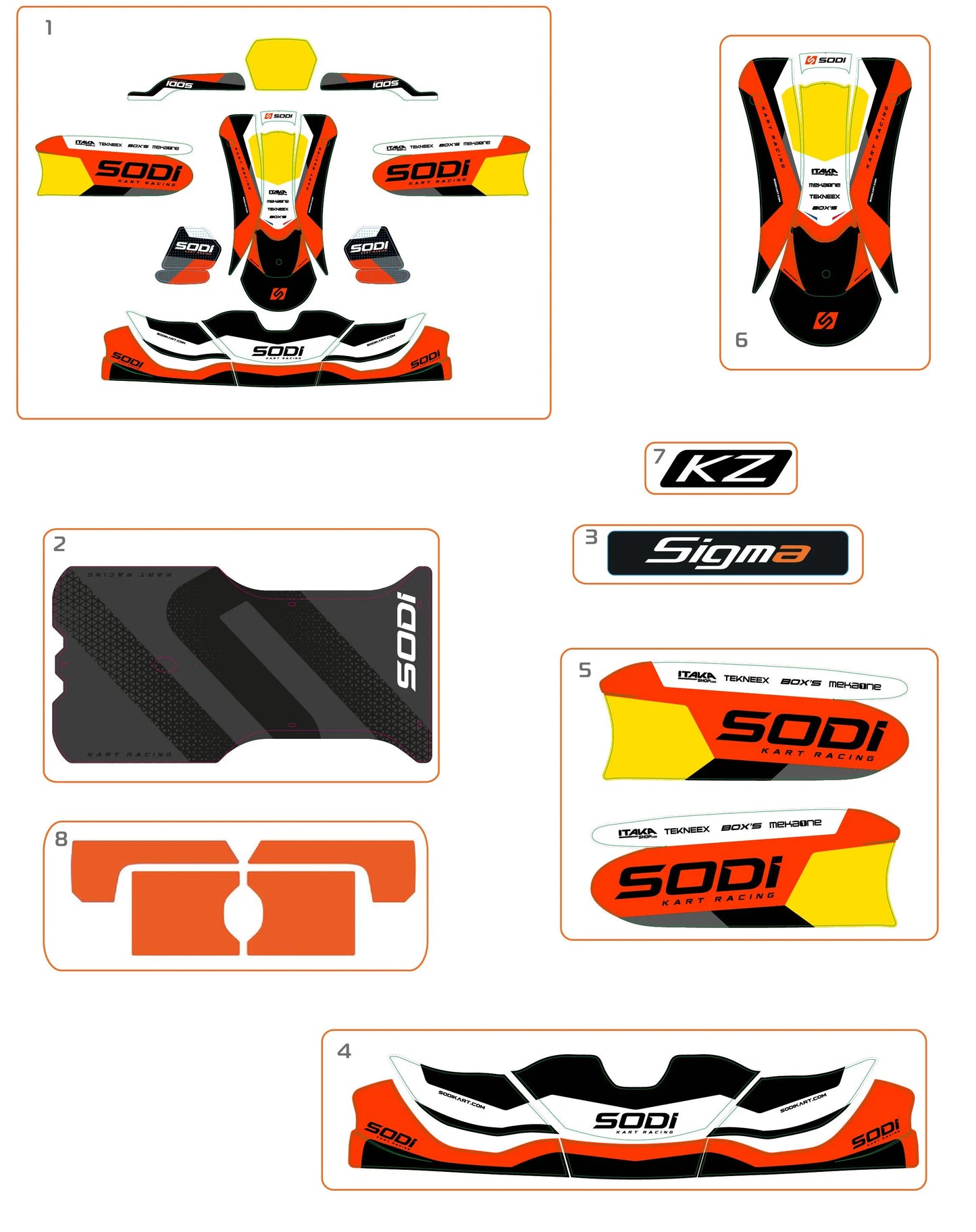 STICKERS DE CARROSSERIE SIGMA KZ 2024
