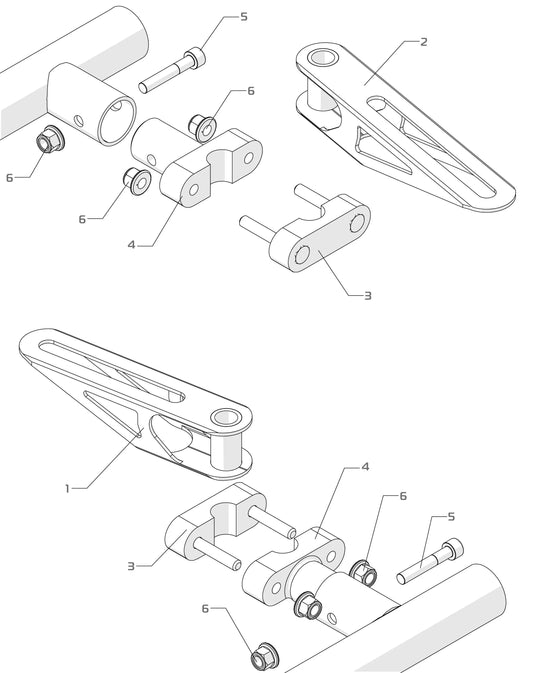 SUPPORTS ECHAPPEMENT-ROTAX EVO 2022-2025